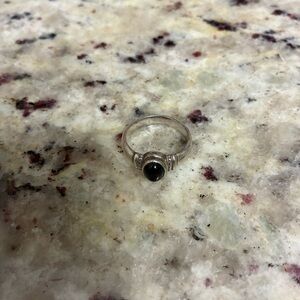 James Avery retired sterling silver black onyx ring